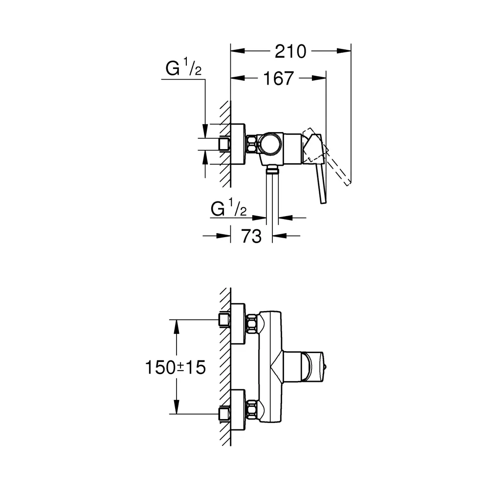Смеситель для душа Grohe Clova Classic, цвет хром STLM-2179071 - Вид №4
