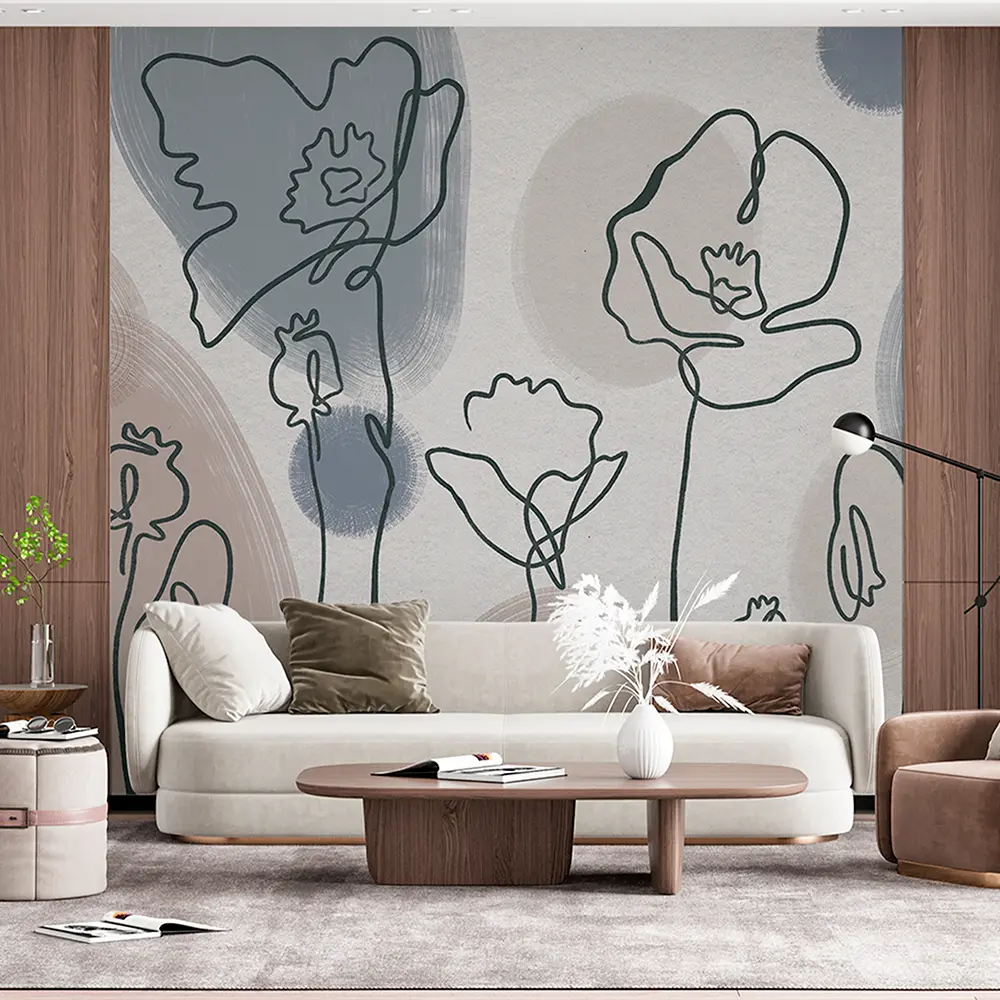 Фотообои Изящные линии флизелиновые 300x270 см L13-560 FBRUSH 3D FLIZART STLM-2029151 - Вид №2