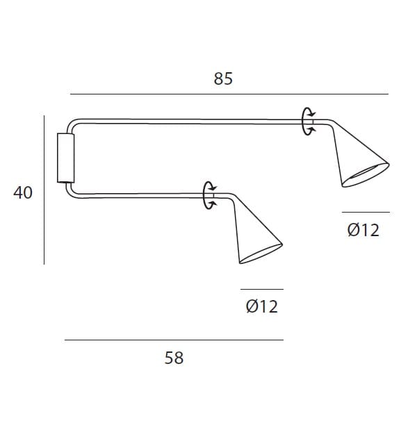 Регулируемая металлическая настенная лампа Tooy ARCH-00061052 - Вид №4