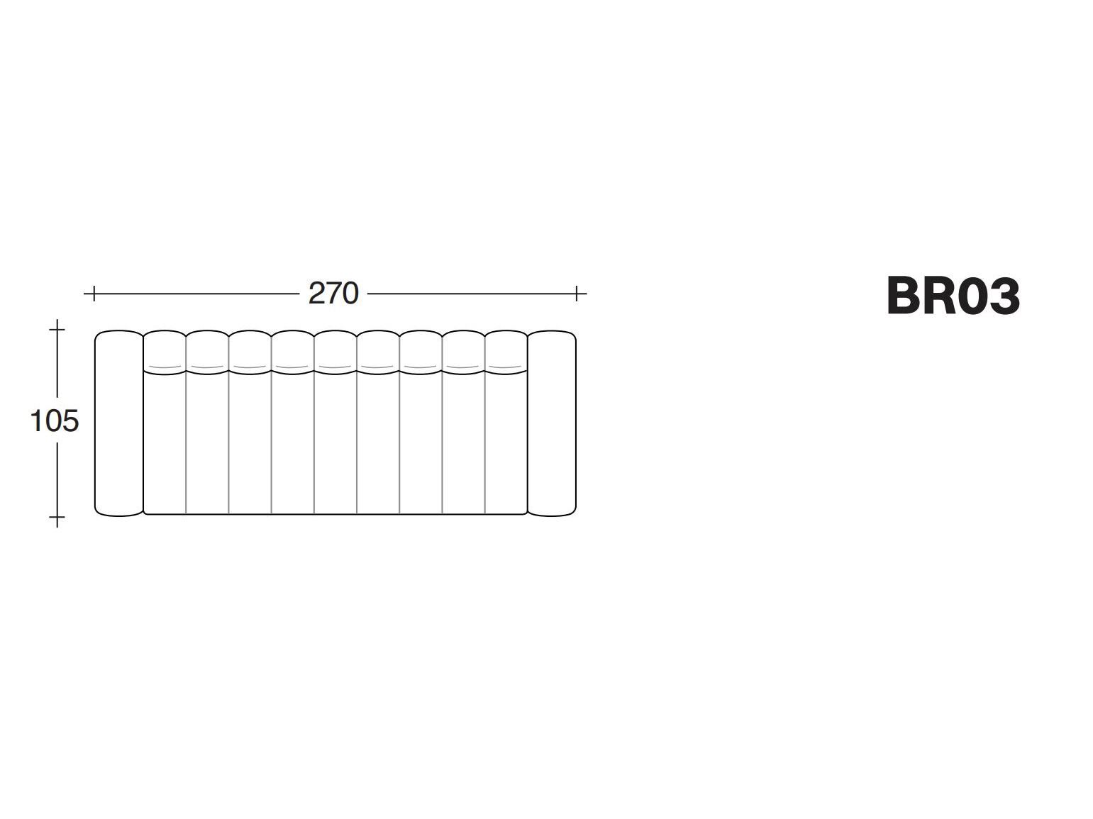 4-местный тканевый линейный диван VALENTINI ARCH-00127827 - Вид №5