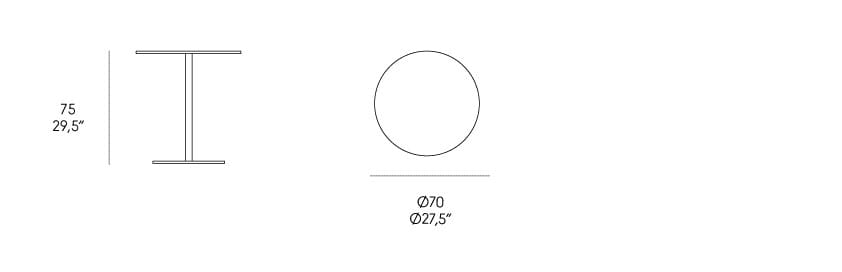 Круглый стол для бистро Casamania & Horm T1-T2-T4 ARCH-00088143 - Вид №1