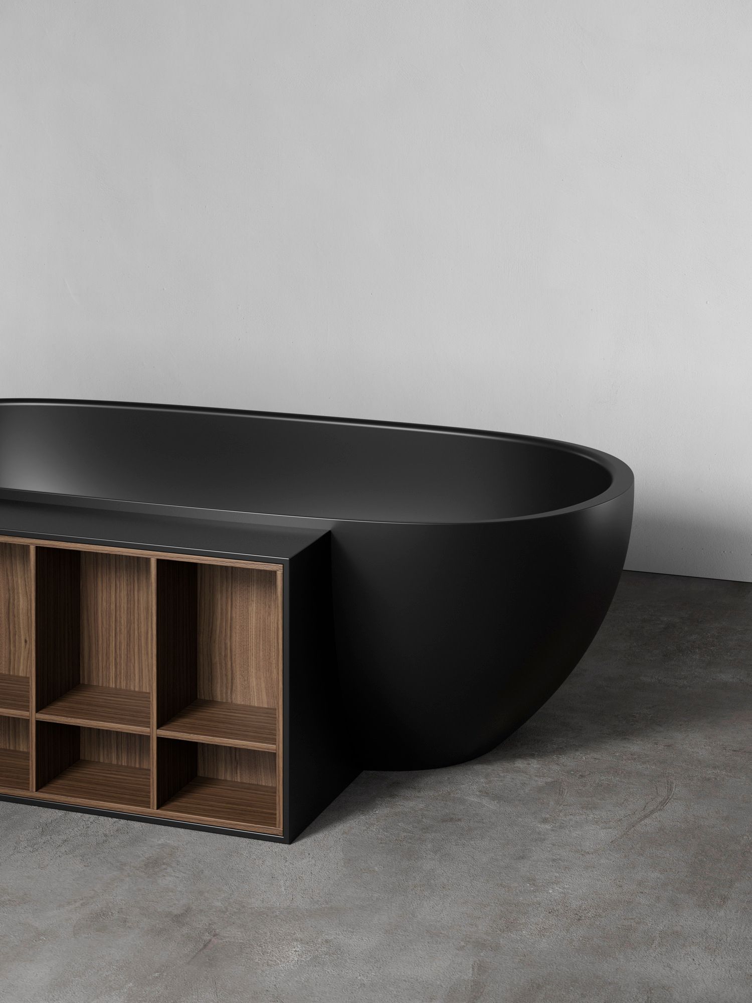 Овальная ванна в центре комнаты в акуле с книжным шкафом Rexa HOLE ARCH-00000892 - Вид №2