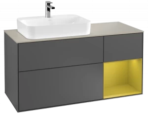 Villeroy&Boch Тумба под раковину Прямоугольная версия F403HEGK Finion Anthracite Matt Lacquer