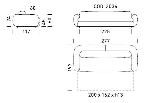 Тканевый раскладной диван-кровать Dienne Salotti Views II ARCH-00127355 - Вид №3