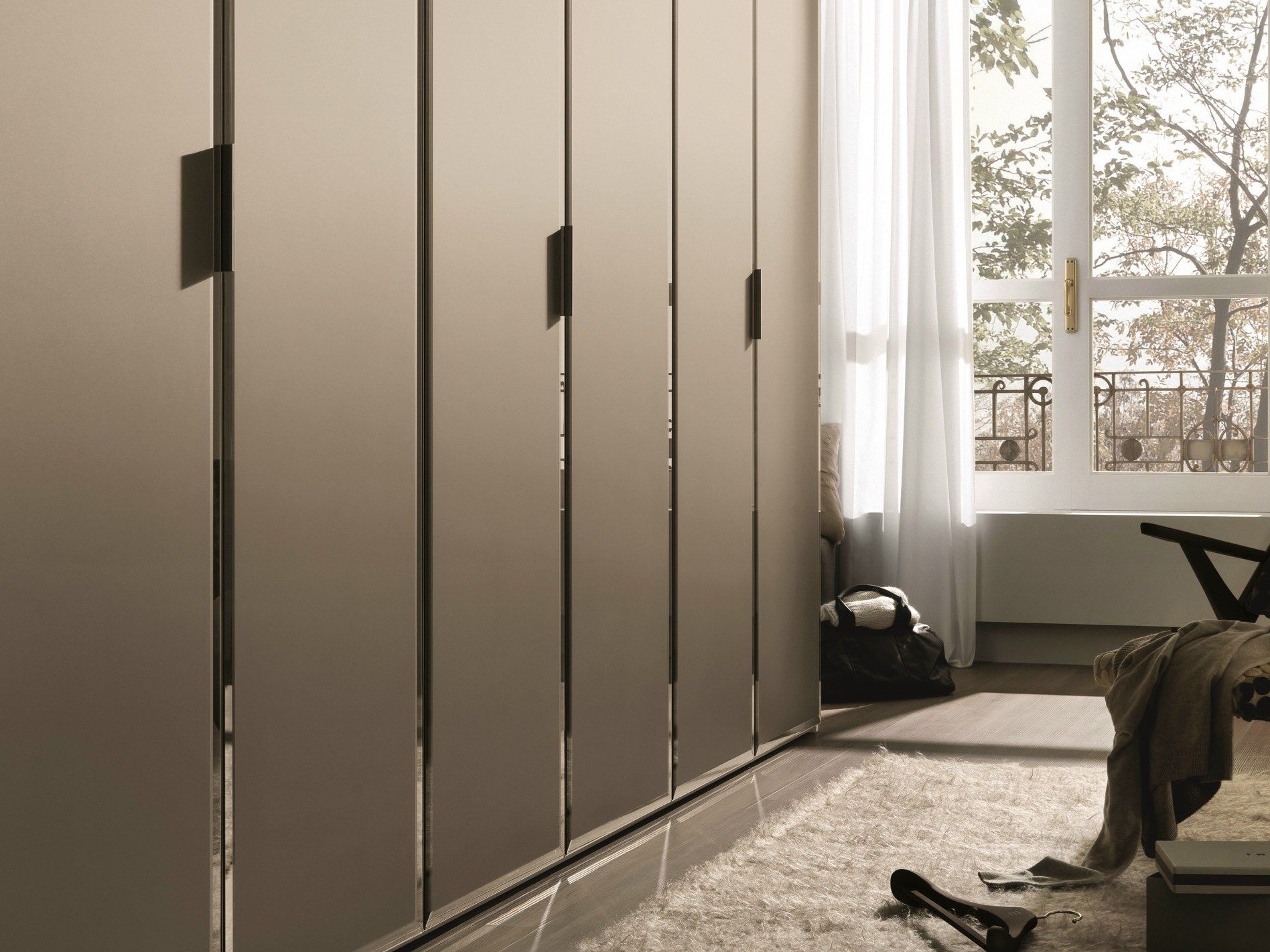 Индивидуальный шкаф из травленого стекла с одной дверью MisuraEmme BRILLANTA ARCH-00088949 - Вид №2