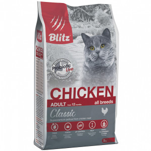 ПР0037313 Корм для кошек adult cat chicken с мясом курицы Blitz