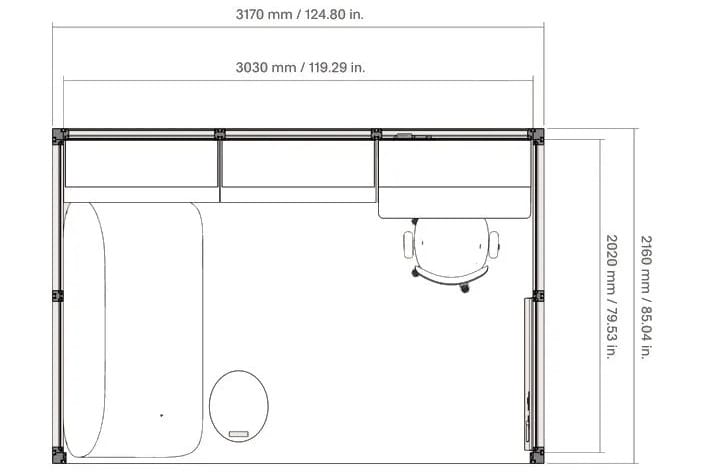 Алюминиевый и стеклянный офисный остров для кофе-брейка Mute Modular ARCH-00141600 - Вид №3