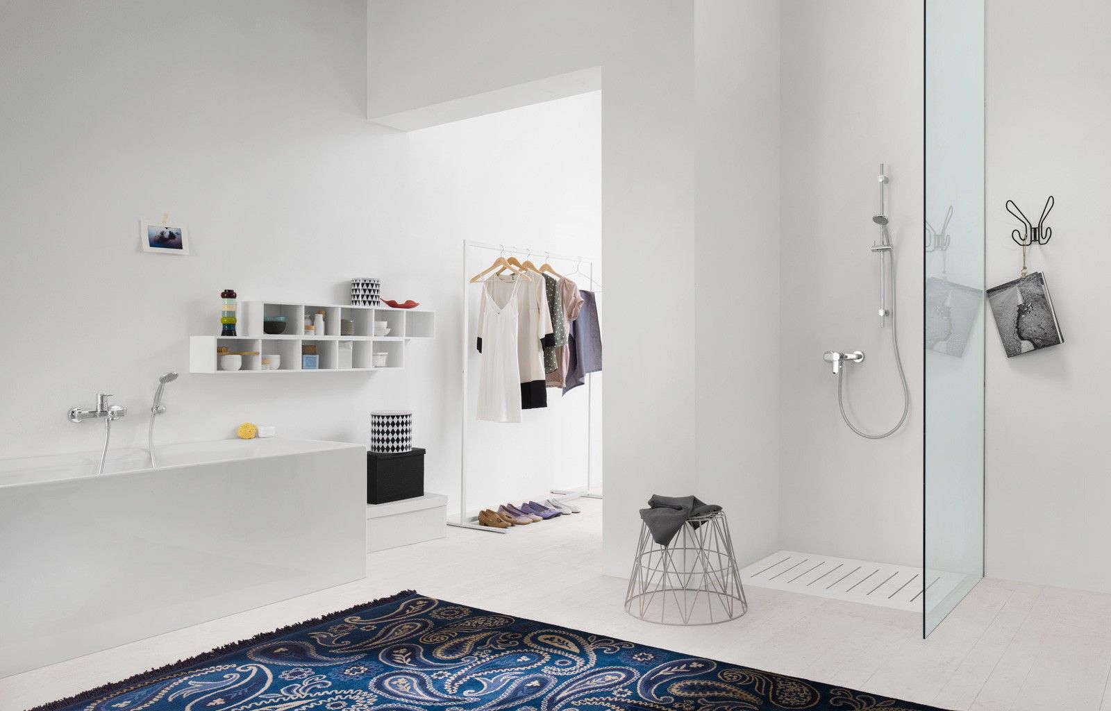 Настенный смеситель для ванны с ручным душем Nobili песок ARCH-00098235 - Вид №2