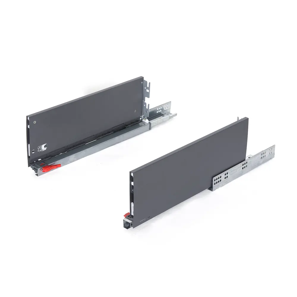 Комплект роликовых направляющих Flowbox h144 500 мм, сталь, цвет антрацит 85441387 STLM-2090312 Santreyd  - Вид №1