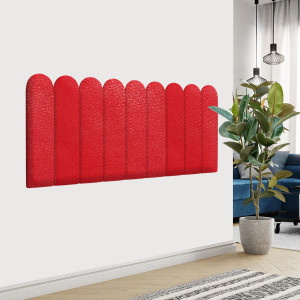 Стеновая панель Eco Leather Red красный 15х60см 4 шт TARTILLA