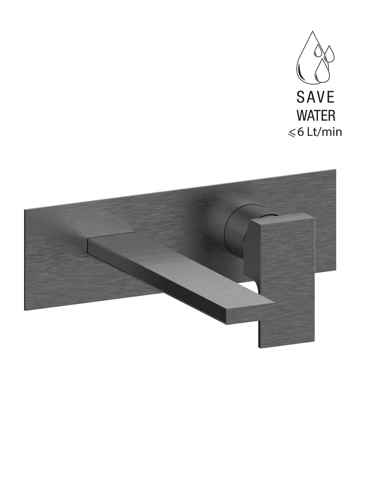 Настенный смеситель для раковины с пластиной без слива Rubinetterie Frattini Vita Due ARCH-00054452 - Вид №4