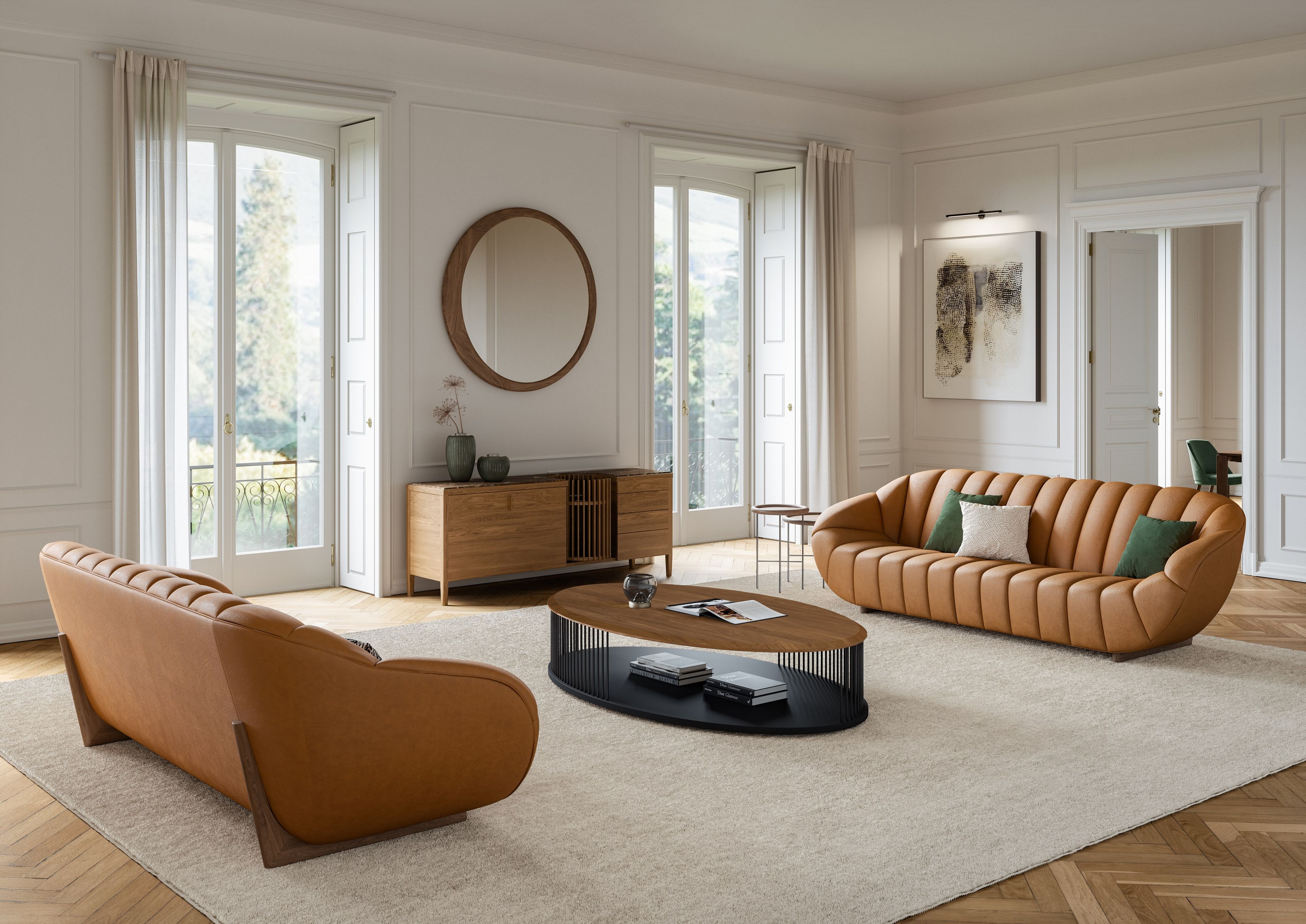 3-местный тканевый диван Wewood RABELO ARCH-00074743 - Вид №1