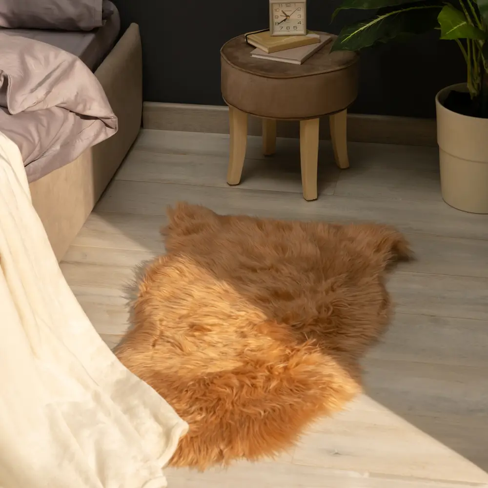Шкура овечья одинарная 55x95 см цвет шампань 11933471 STLM-2025217 Santreyd 