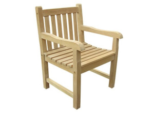 Стул для сада из тикового дерева с подлокотниками