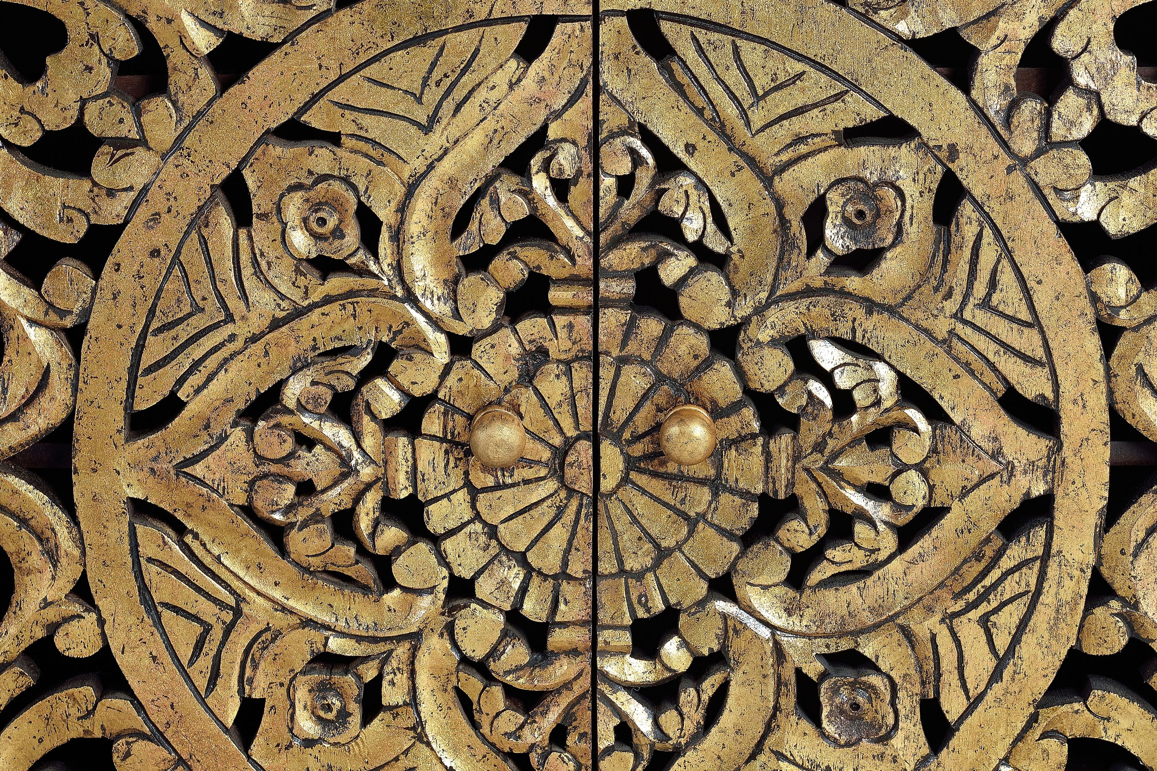 Шкаф с золотым листом с распашными дверями Giner y Colomer 1263 ARCH-00132278 - Вид №4