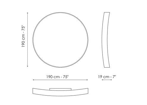 Круглое напольное зеркало с рамкой BONALDO ADONE ARCH-00040255 - Вид №3
