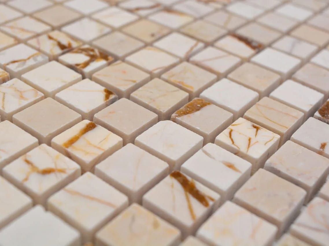 Золотая кремовая мраморная мозаика Mosaix ARCH-00107052