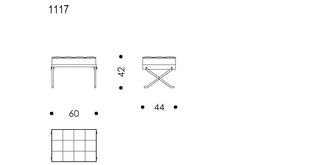 Кожаная мягкая подставка для ног Wittmann Constanze 3/4 ARCH-00110891 - Вид №1