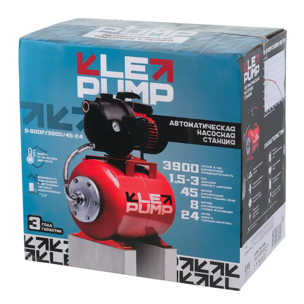 Насосная станция Lepump S-900P/3900/45-24, 3900 л/час 89413332 STLM-2003203 Santreyd  - Вид №3