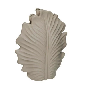 Ваза бежевая керамическая 29,5 см Leaf GARDA DECOR - 033904 Бежевый