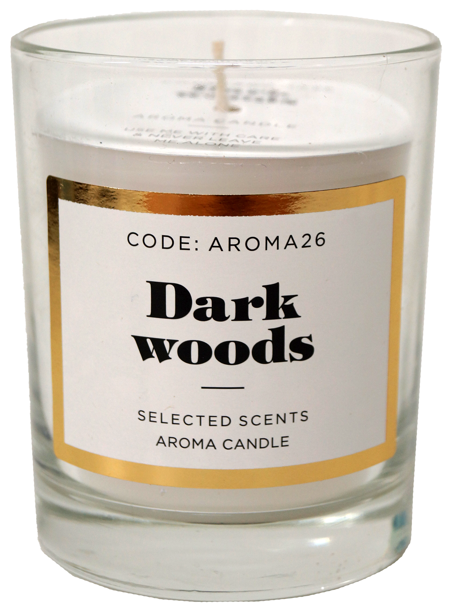 82625945 Свеча ароматическая «Dark wood» в стекле, цвет белый STLM-0032275 Santreyd