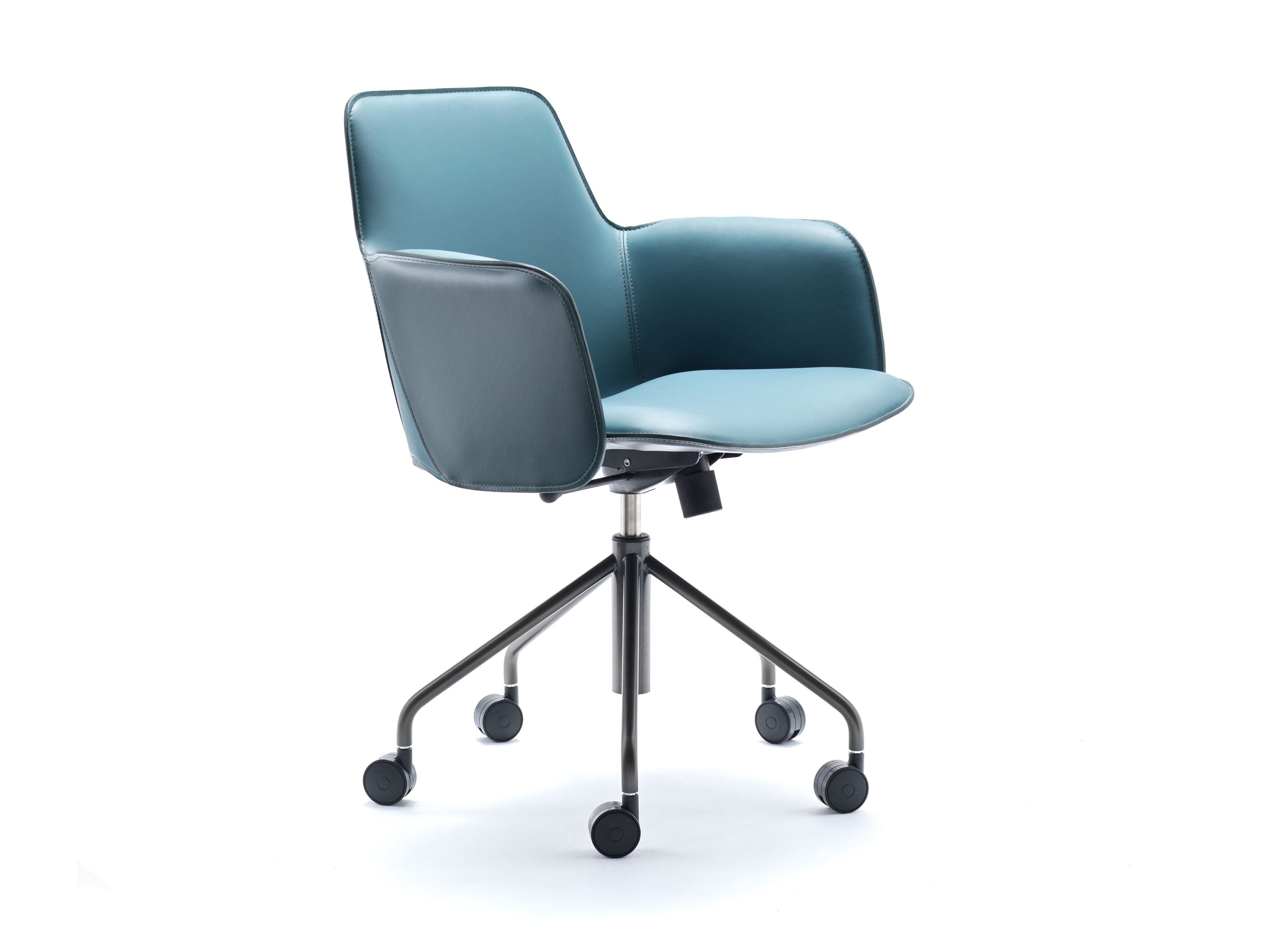 Кожаный стул с регулируемой высотой с колесами Fasem Electa ARCH-00097085