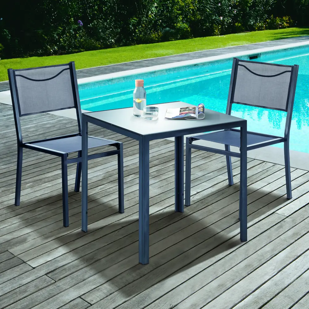 Стул садовый 48х57х85 см сталь/текстилен темно-серый Santreyd STLM-2003491 - Вид №6