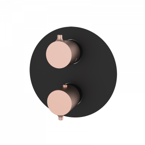 47110426 PREMIUM Черный Встроенный термостатический с запорным Черно-Розовое GRB MIXERS
