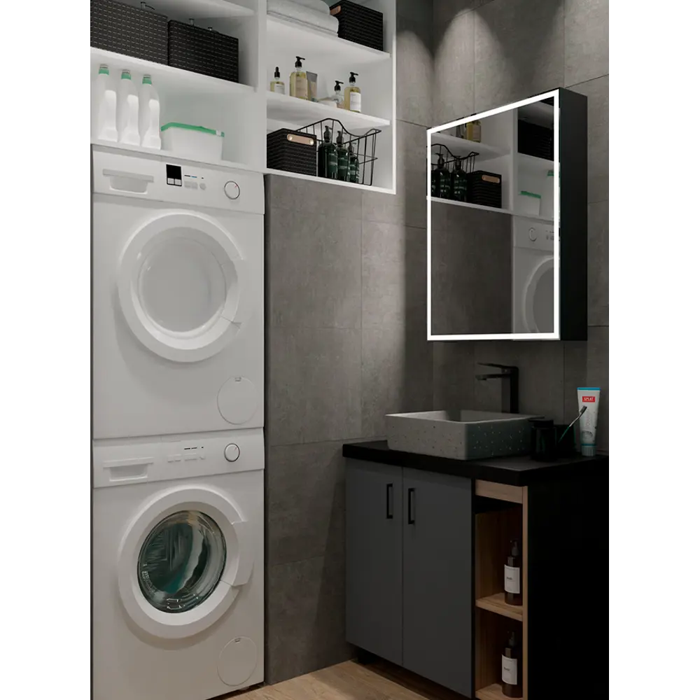 Каркас шкафа подвесного Sensea Смарт 60x60х25 см цвет белый STLM-2180415