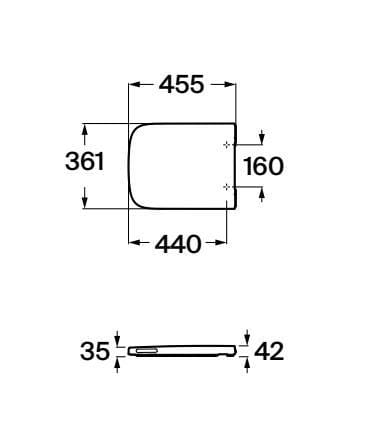 Пластиковое сиденье для унитаза Roca DAMA 80178 ARCH-00076838 - Вид №2