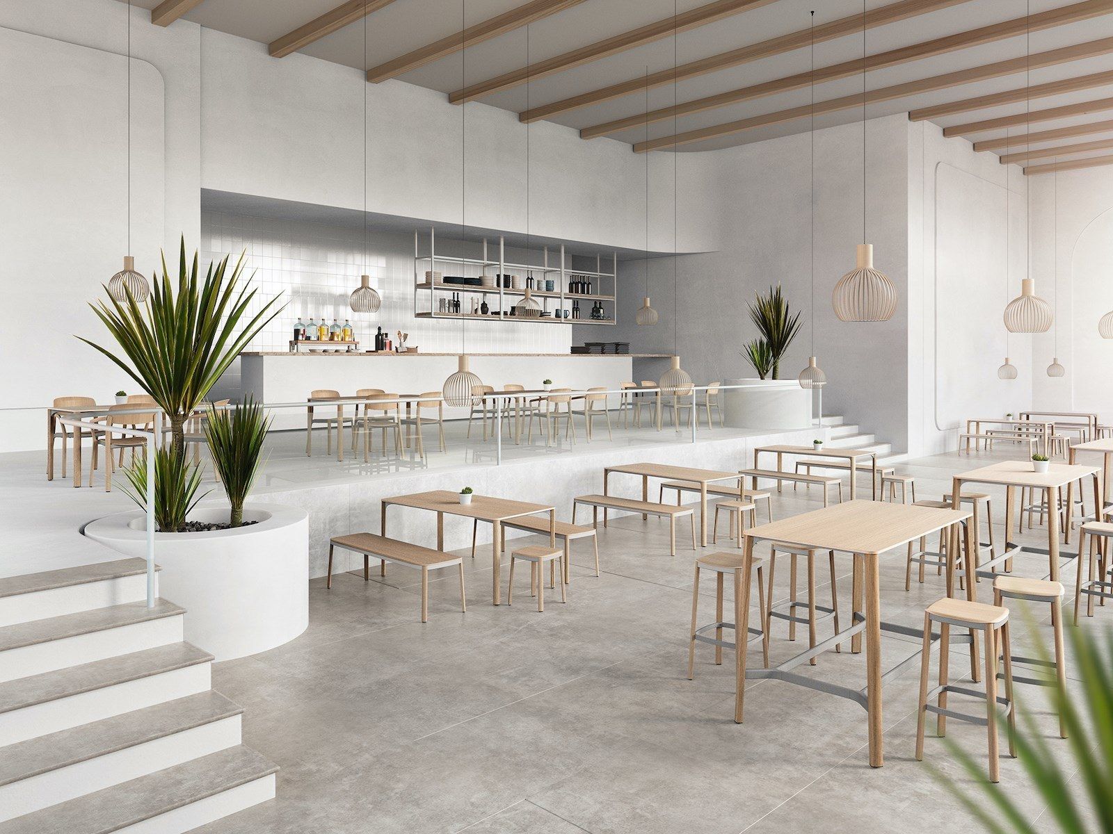 Деревянный барный стул с подставкой для ног Brunner nate ARCH-00097026 - Вид №1