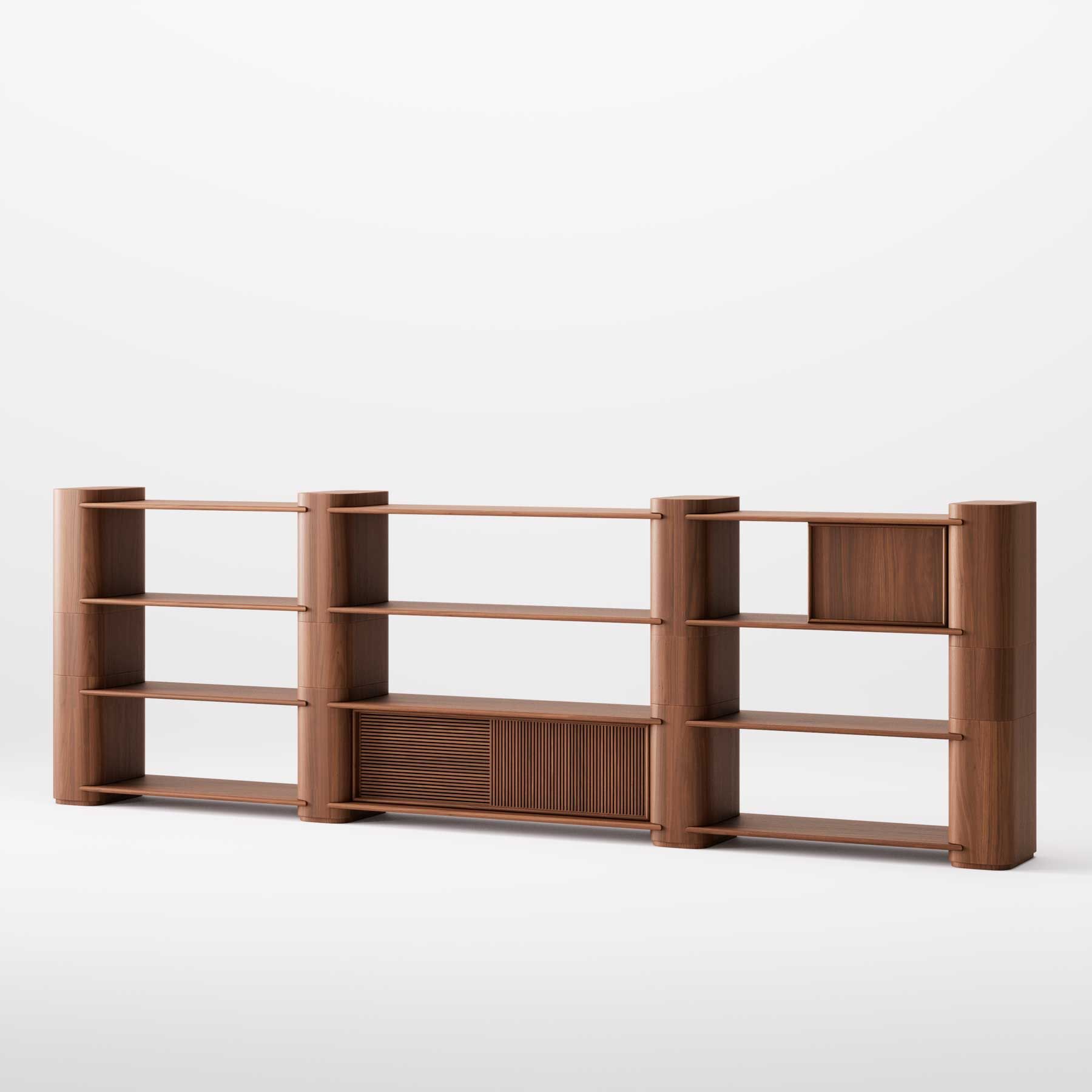 Деревянный самонесущий модульный книжный шкаф Wewood Path ARCH-00032308 - Вид №20