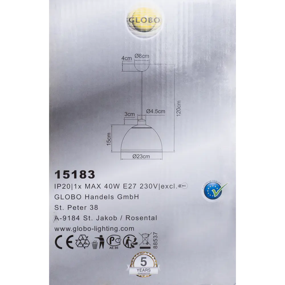 Светильник Globo 1xE27x40 Вт, 23 см, цвет зелёный STLM-2084047 - Вид №8