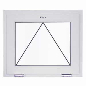 Окно пластиковое ПВХ одностворчатое 500х700 мм (ВхШ) фрамуга однокамерный стеклопакет белый/белый VEKA