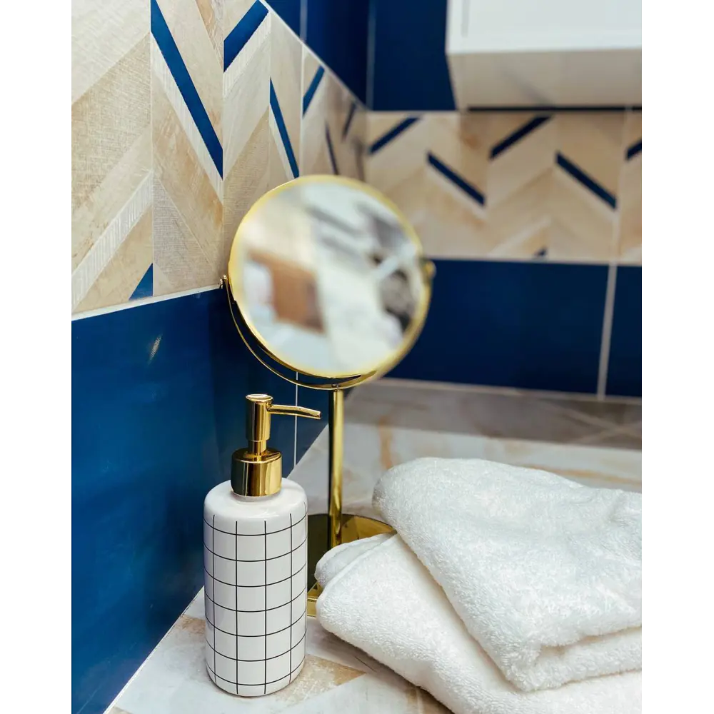 Зеркало косметическое SWENSA двустороннее с регулировкой 17 см золото 82487553 BSA-MR-004 STLM-0981398