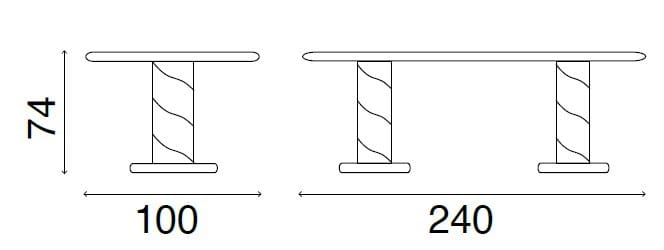 Мраморный овальный обеденный стол Fasem Rolling ARCH-00027715 - Вид №4