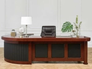 Arrediorg.it® Исполнительный угловой письменный стол из фанерованной древесины Prestige