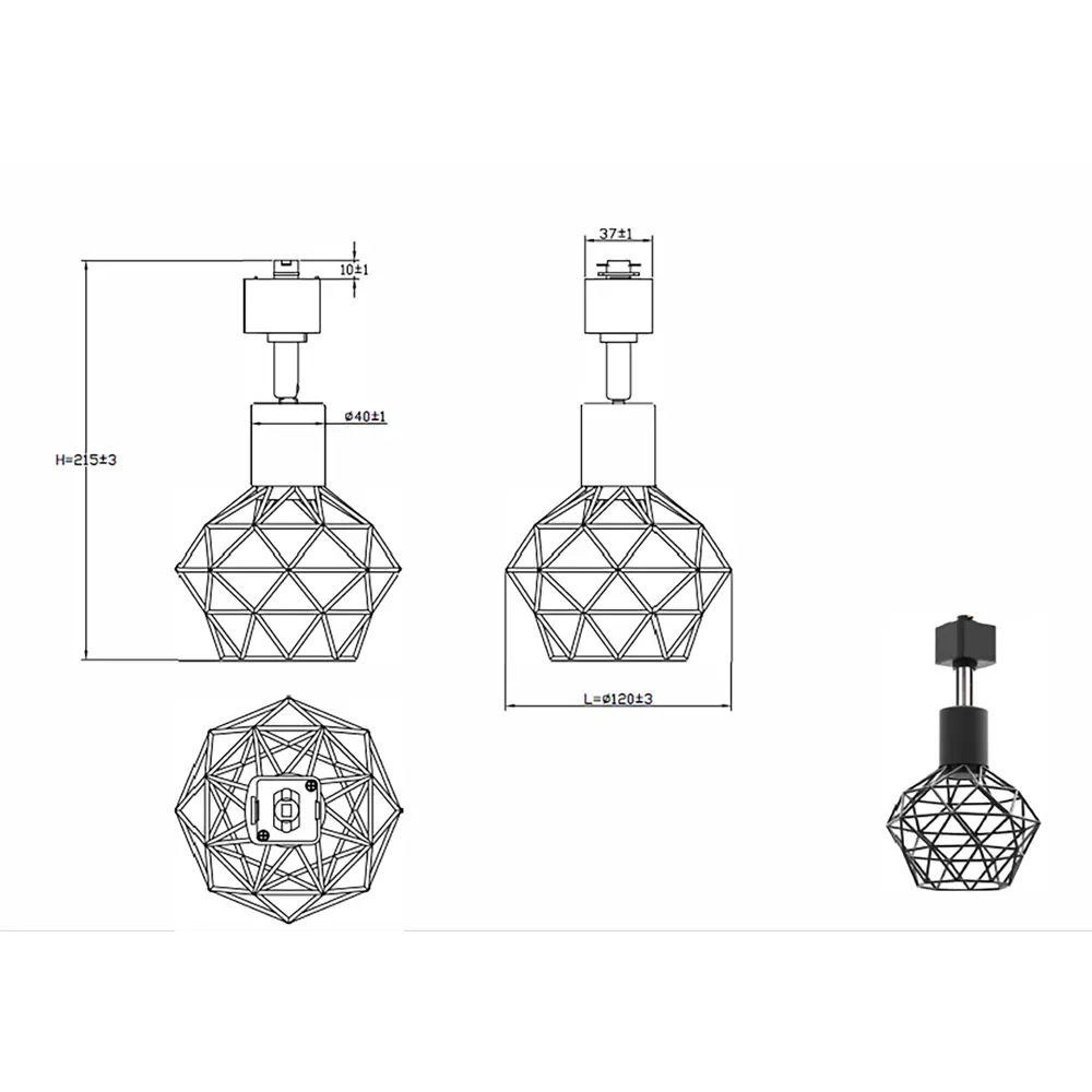 Трековый светильник INSPIRE с регулируемой сферой для акцентного освещения 85422317 STLM-0909190 - Вид №7