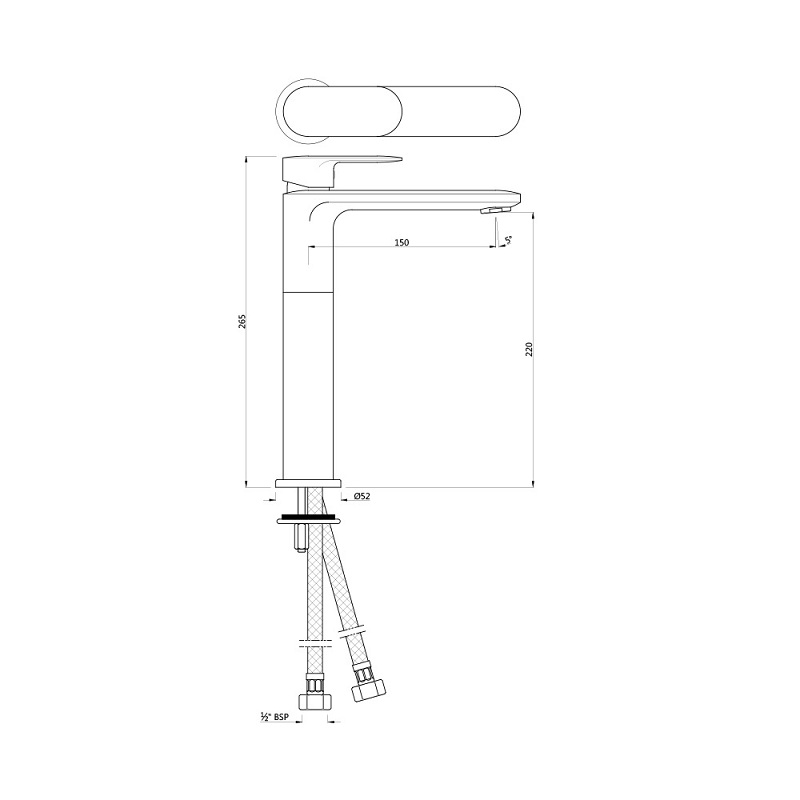 OPP-CHR-15005BPM Смеситель Jaquar Opal Prime Santreyd  - Вид №1