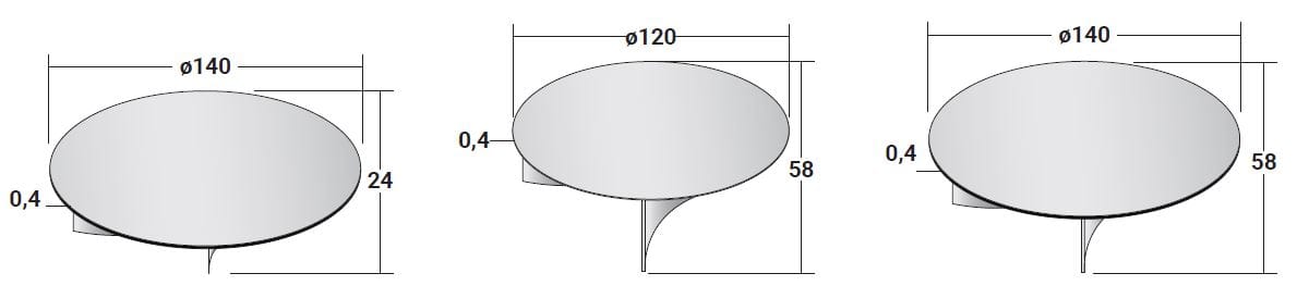 Круглый металлический садовый журнальный столик Flou Pierre ARCH-00009521 - Вид №6
