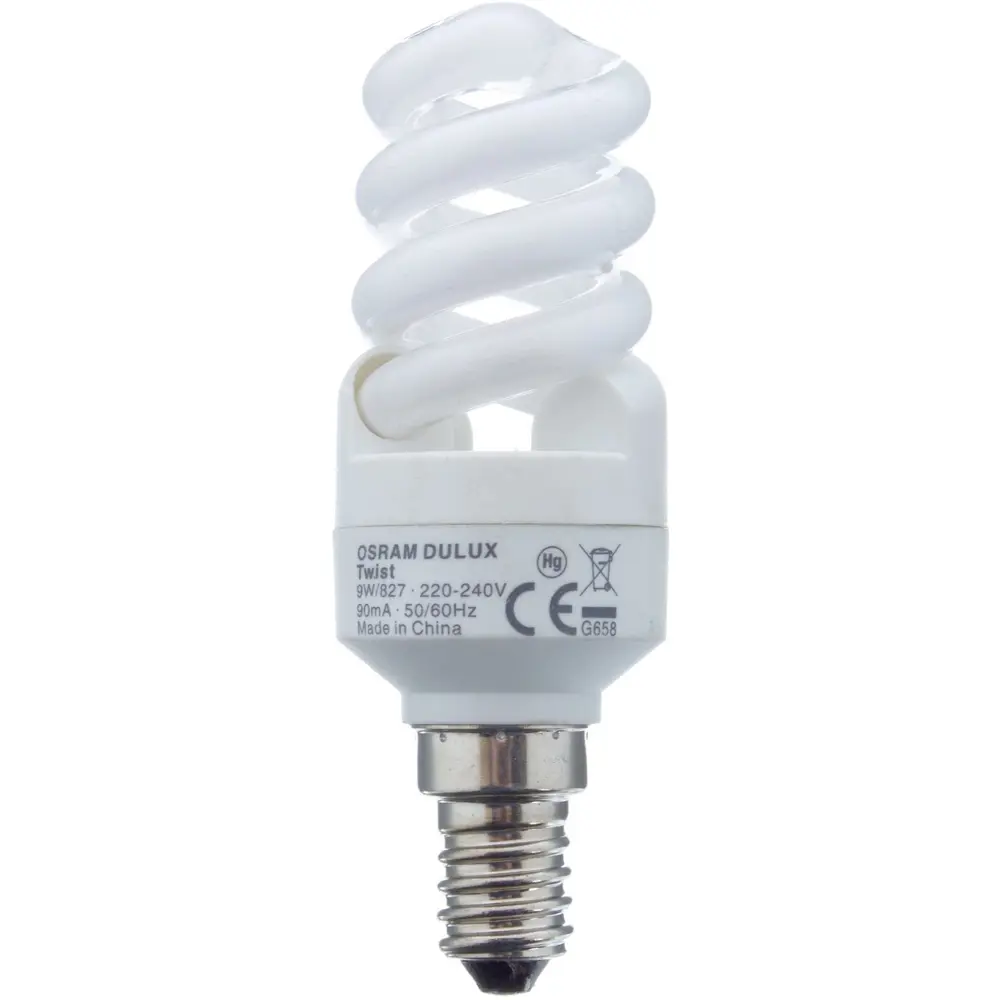 Лампа энергосберегающая Osram E14 9 Вт 430 Лм свет тёплый белый STLM-2125470