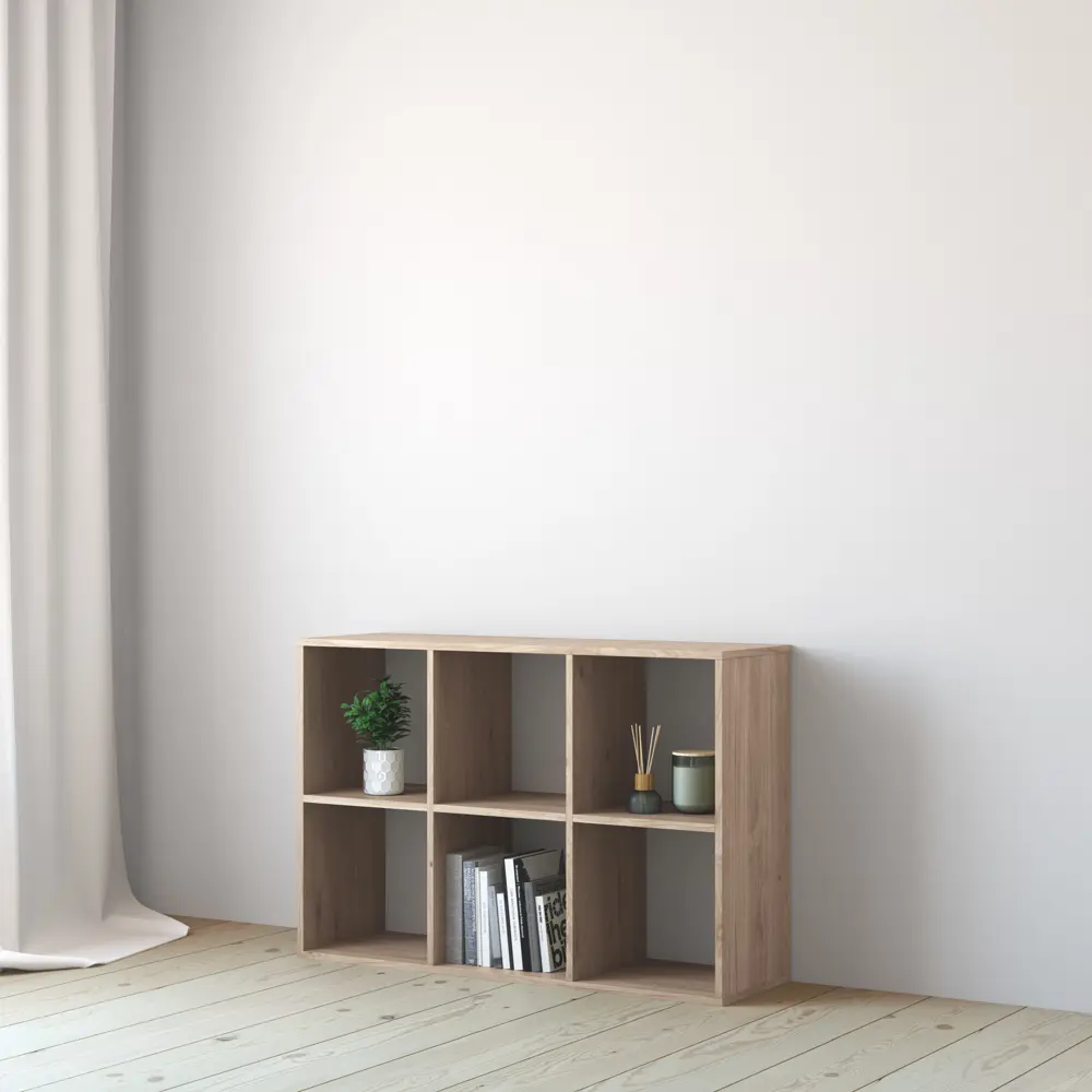 Стеллаж КУБ 6 секций 70.5х105х32 см ЛДСП цвет дуб 82480977 STLM-2191491 Santreyd  - Вид №7