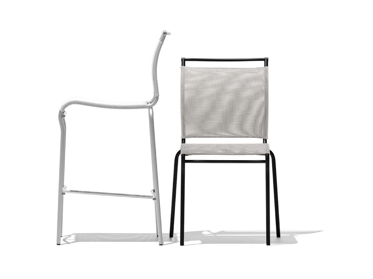 Высокий стальной табурет с подставкой для ног Connubia AIR ARCH-00146695 - Вид №1