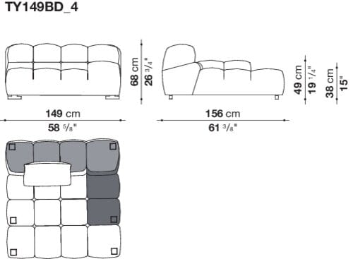 Модульный тканевый диван B&B Italia Tufty Time ARCH-00125265 - Вид №14