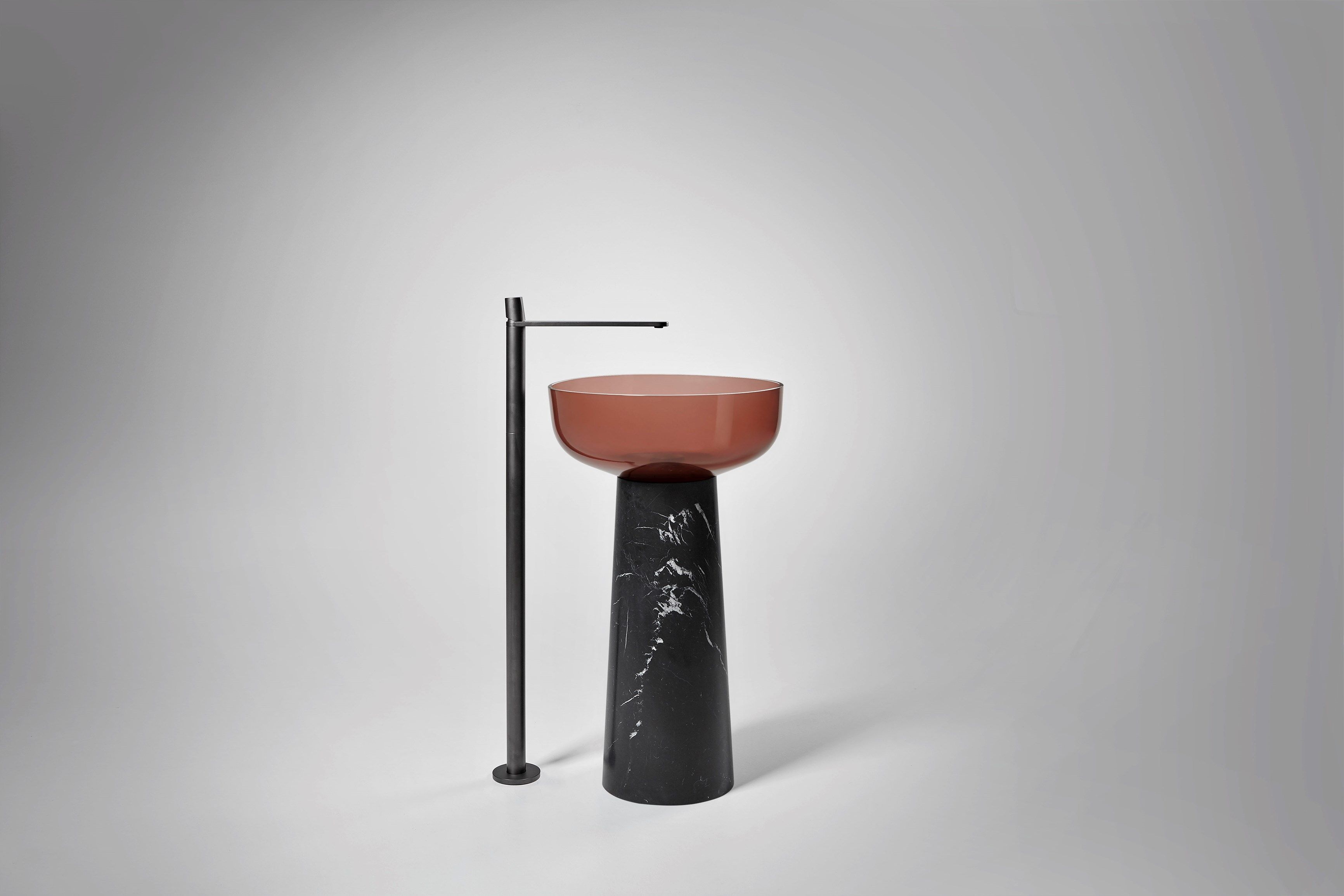 Круглый отдельно стоящий умывальник из черного мрамора Marquina Antoniolupi ALBUME10 + ALBUME21 ARCH-00047857 - Вид №18