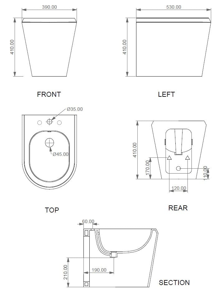 Напольное керамическое биде GSG Ceramic Design Cruise ARCH-00132141 - Вид №5