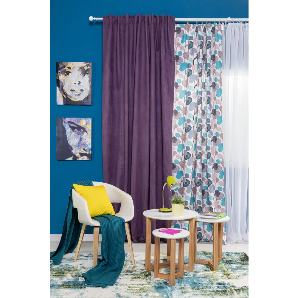 Штора на ленте «Аватар» 140х260 см цвет бирюзовый SEASONS STLM-2092497 - Вид №8