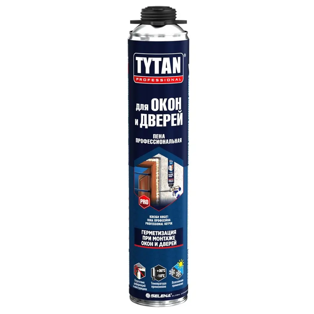 Пена монтажная пистолетная Tytan Для окон и дверей всесезонная 750 мл STLM-2092808