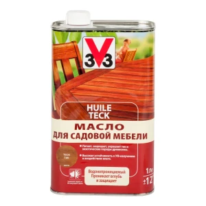 Масло для садовой мебели V33 цвета тик 1 л