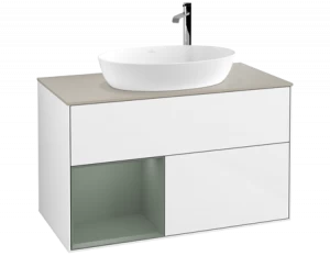 Villeroy&Boch Тумба под раковину Прямоугольная версия F893GMGF Finion Glossy White Lacquer